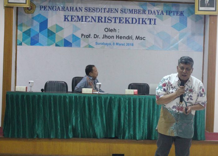 Pembekalan Pengembangan Sumber Daya Iptek Dosen oleh Sesditjen SDI Menristekdikti