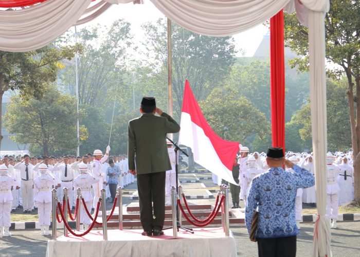 Upacara Peringatan HUT RI ke 73 UPN Veteran Jawa Timur, Kerja Kita Prestasi Bangsa