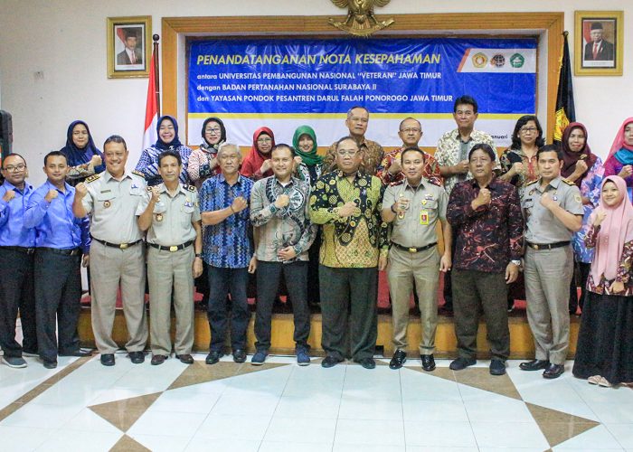 Kolaborasi di Bidang Tridharma, UPN Veteran Jawa Timur Gandeng Kerjasama dengan Kantor BPN Surabaya II dan Ponpes Darul Falah Ponorogo