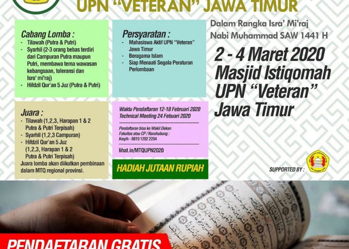 Lomba Musabaqah Tilawatil Qur’an (MTQ) Mahasiswa 2020