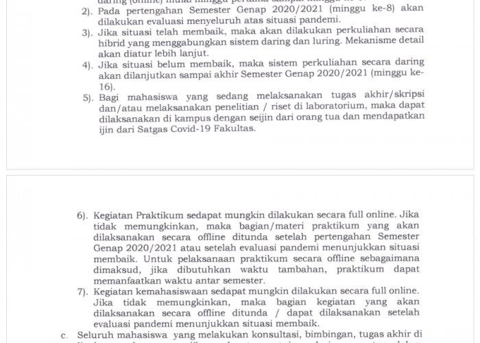 Pelaksanaan Tri Dharma Semester Genap 2020/2021 di Lingkungan UPN “Veteran” Jatim