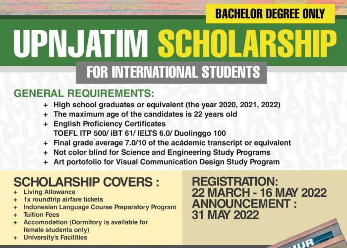 UPNV Jatim International Scholarships