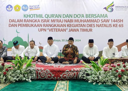 Khotmil Quran dan Doa Bersama Memeriahkan Peringatan Isra’ Miraj dan Dies Natalis ke-65 UPN Veteran Jawa Timur